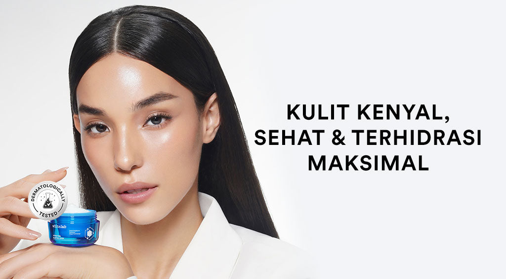 Whitelab Hydrating Sleeping Mask - Pelembap Malam untuk Kulit Lembap, Kenyal, Terhidrasi Maksimal dengan Hyaluronic, Panthenol & Grape Fruit Extract [BPOM]