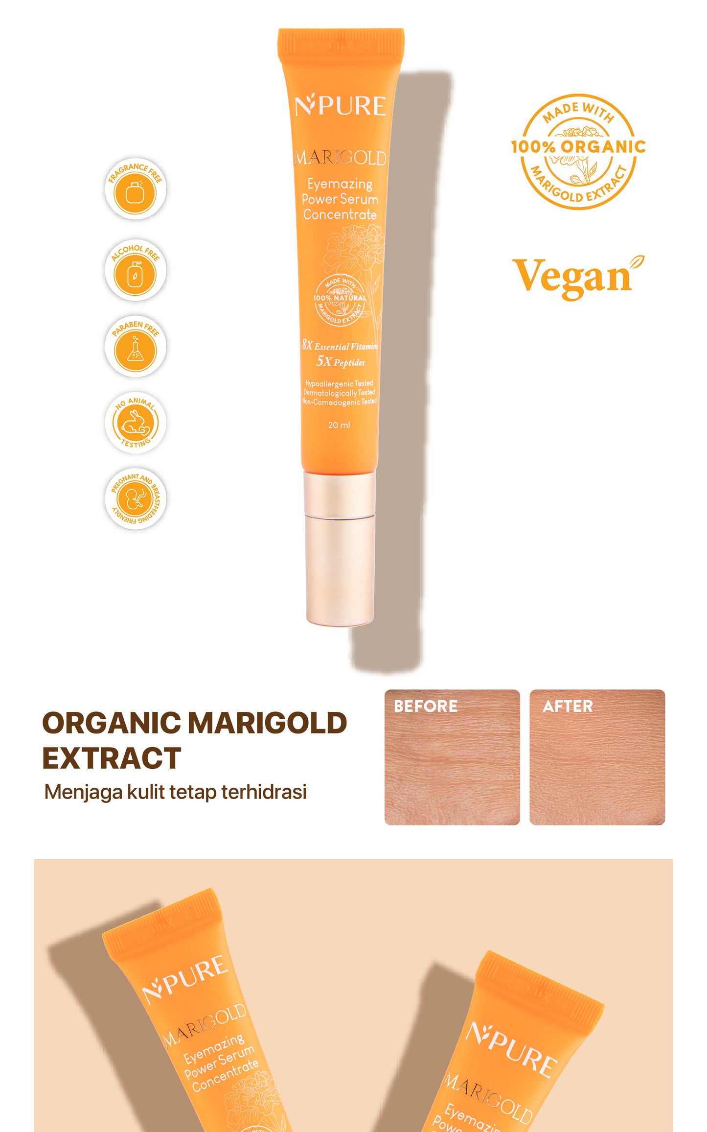 EYE SERUM - NPURE Eye Serum / Marigold / Eyemazing Power Serum Concentrate/ Krim Mata / Anti Mata Hitam Panda / Kantong Mata