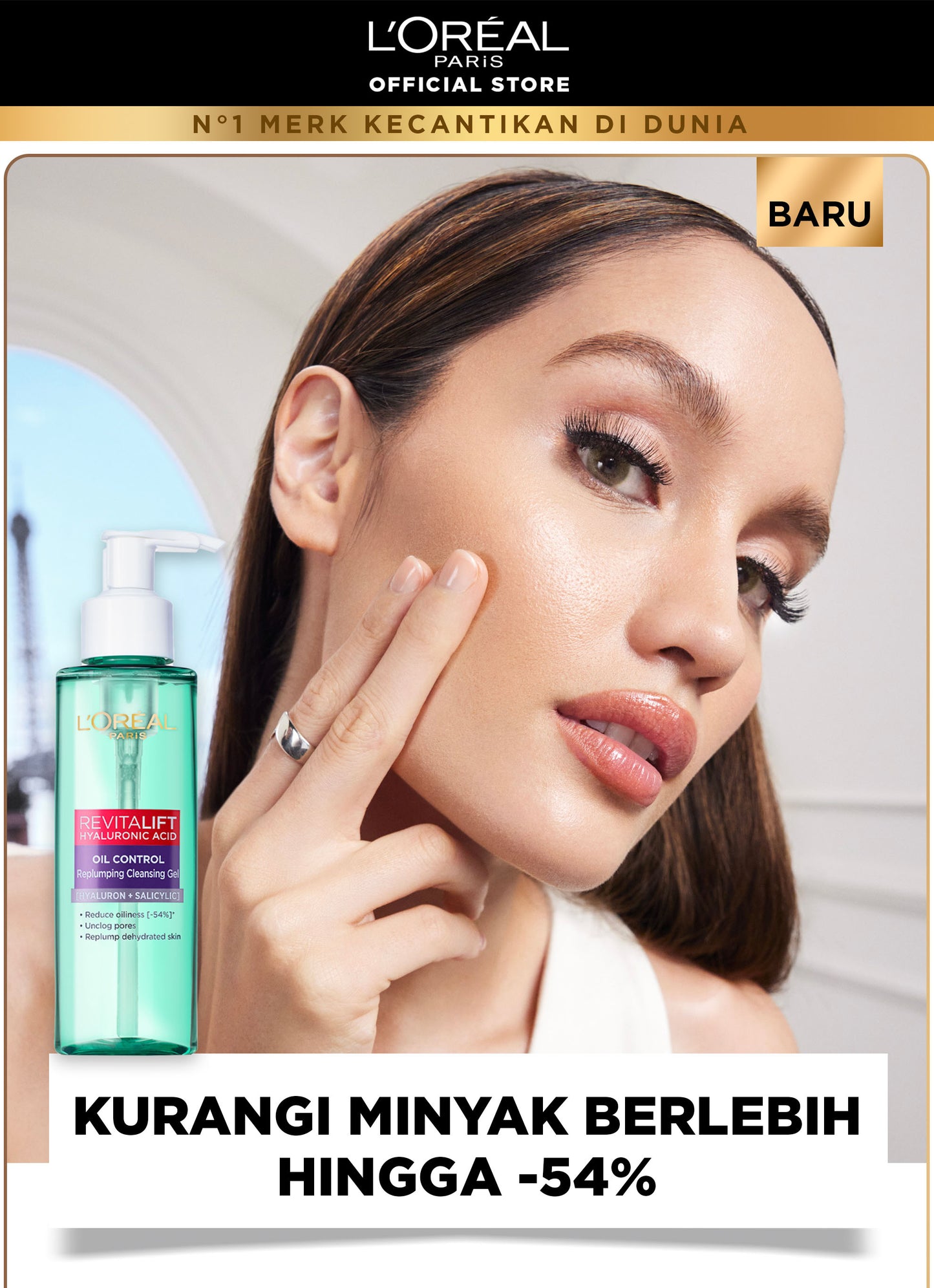 Revitalift Hyaluronic Acid Oil Control Replumping Cleansing Gel