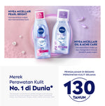 NIVEA Micellar Water MicellAir Pearl Bright 200ml - Pembersih make up tanpa alkohol makeup remover mencerahkan kulit kusam membersihkan wajah double cleansing melembabkan kulit kering - Pearl & Licorice Extract, 0% Alcohol
