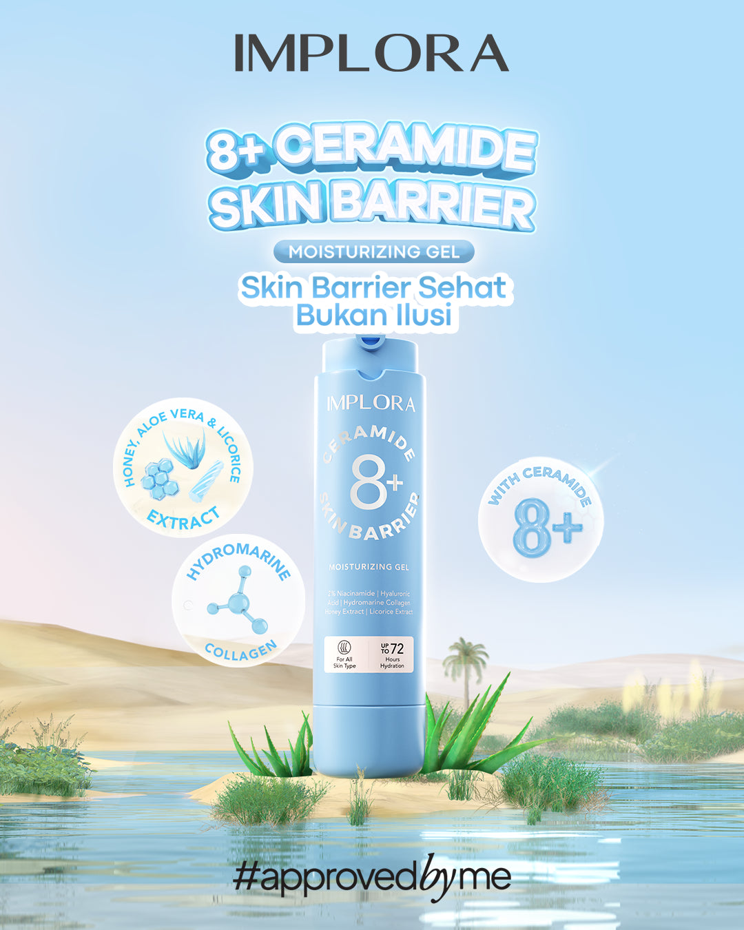 [Bundling] Implora 8+ Ceramide Skin Barrier Moisturizing Gel with Refill