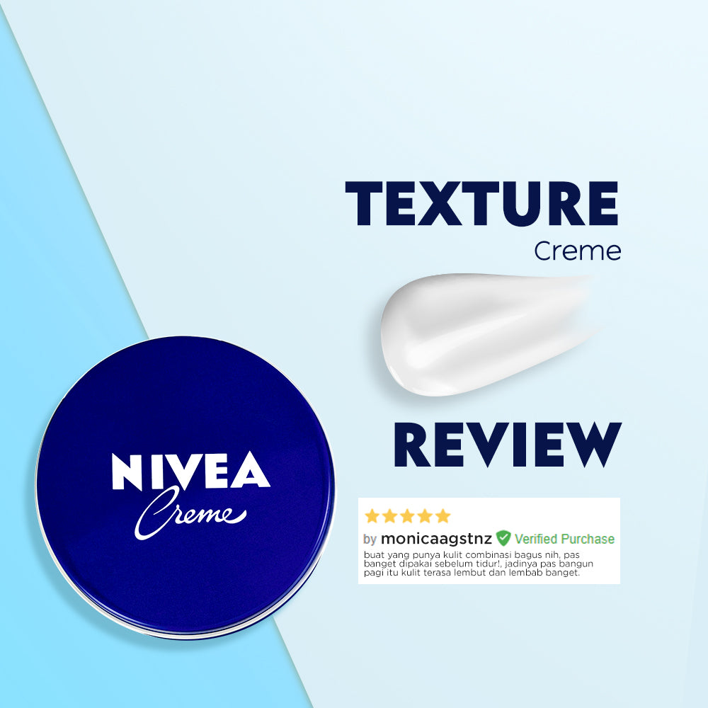 NIVEA Cream Moisturizer Creme Tin 60ml - Hand body krim cream lotion mositurizer multifungsi kaleng biru tua body care kulit kering kasar bersisik pecah-pecah badan wajah muka sikut tumit memperbaiki skin barrier pelembab melembutkan badan - Eucerit