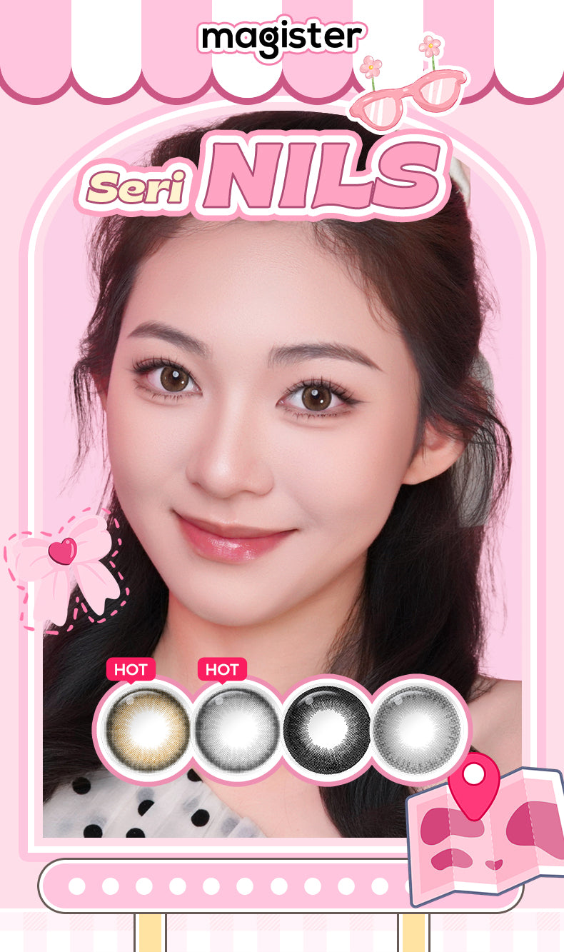[0.00 s/d -6.00] Magister Softlens Minus NILS Seris 14.2mm Soflen 6Bulan Nils Brown