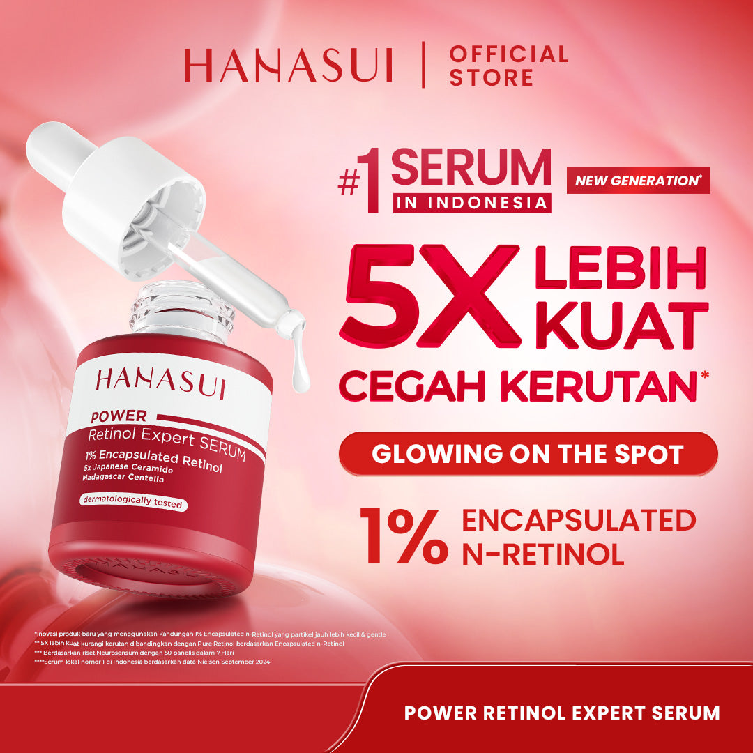 Hanasui Power Retinol Expert Serum 20ml - 1% Encapsulated Retinol - Cegah Kerutan & Kurangi Kusam