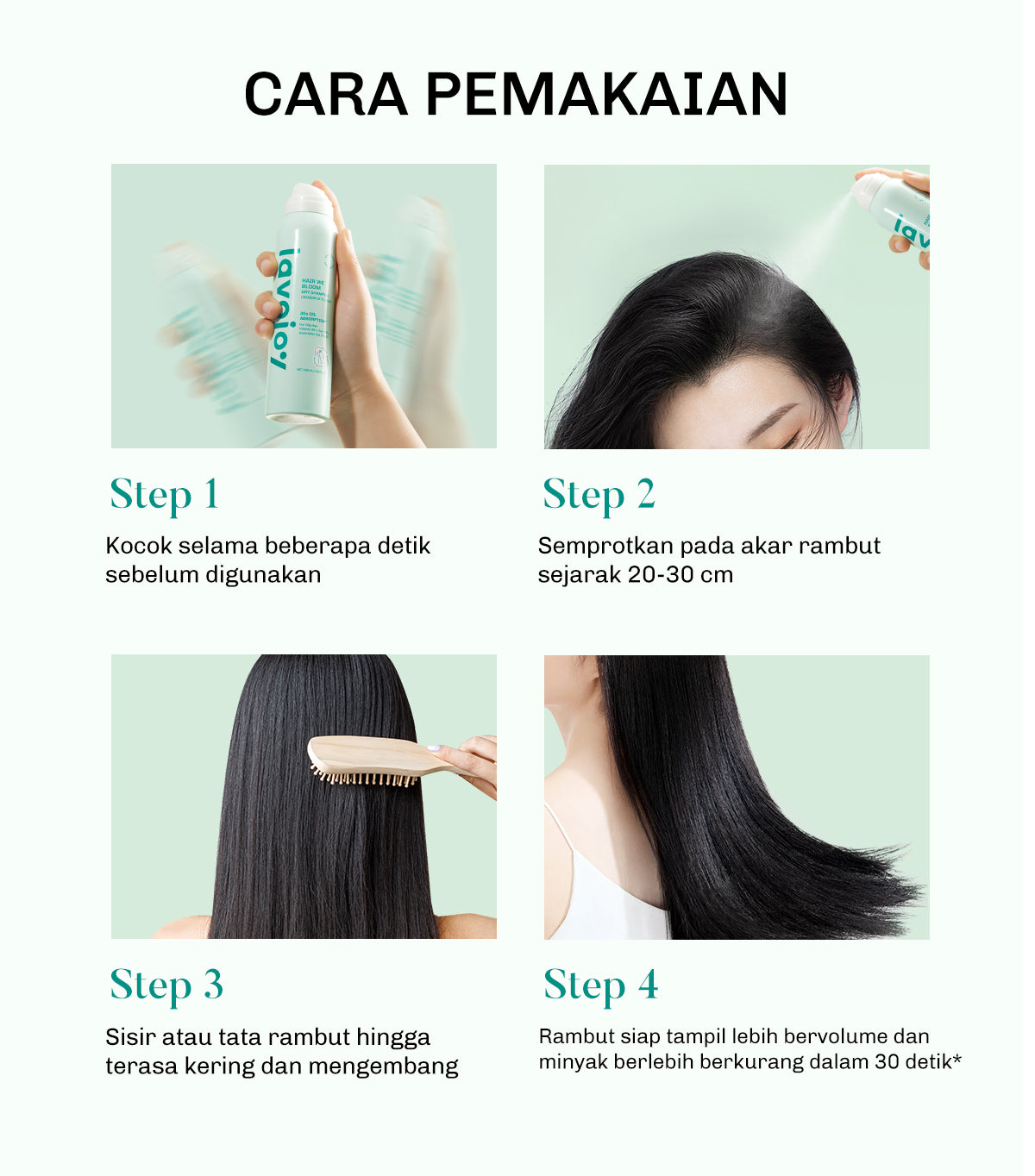 Lavojoy Hair We Bloom Dry Shampoo Season of Flower - Dry Shampoo Atasi Kulit Kepala Berminyak, Scalp Friendly, Tanpa Residu Putih, Dengan Kandungan Zinc PCA Dan Tea Tree Oil