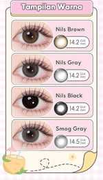 [0.00 s/d -6.00] Magister Softlens Minus NILS Seris 14.2mm Soflen 6Bulan Nils Brown