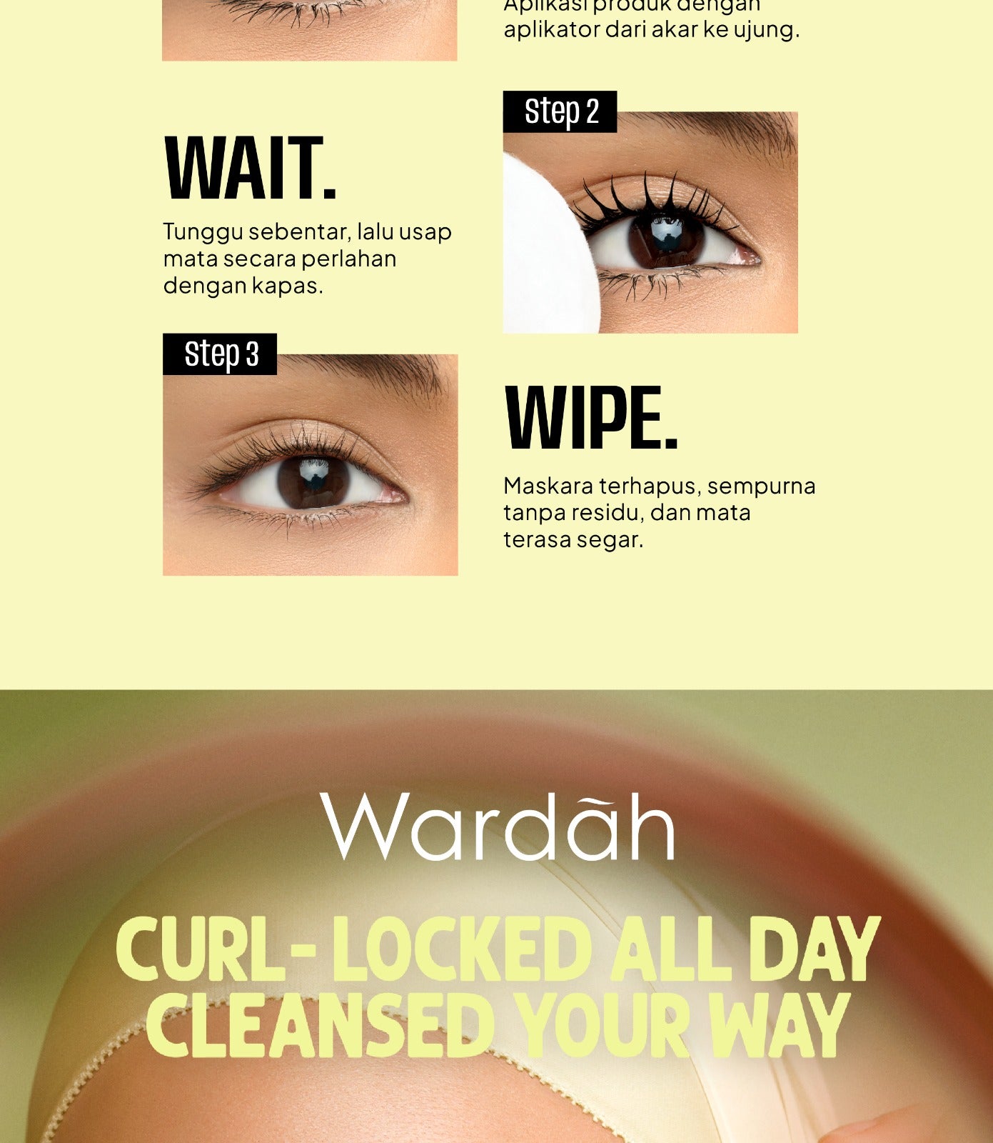 [MASCARA REMOVER BERSIH TANPA SISA] NEW! WARDAH Zero Trace Mascara Remover - Effortless Lash-Cleansing Lash-Nourishing Oils Gentle Formula Remover Mascara - Make Up Remover - Maskara - Pembersih Bulu Mata Tanpa Rontok - Pembersih Makeup Wajah - Eye Makeup