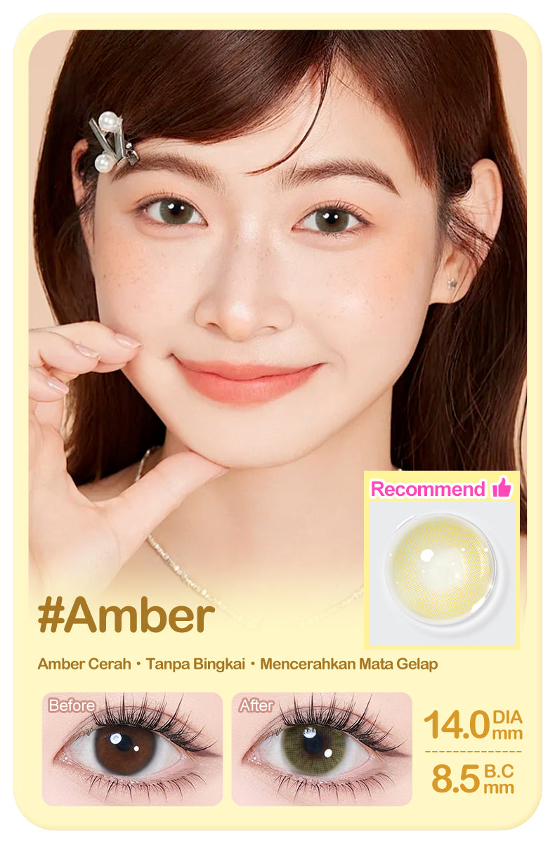 [0.00 s/d -8.00] Magister softlens Minus 14.00MM Queen Ochre Soflen Minus Graphite Amber Soflen Sepasang 6Bulan