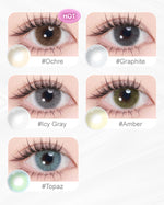 [0.00 s/d -8.00] Magister softlens Minus 14.00MM Queen Ochre Soflen Minus Graphite Amber Soflen Sepasang 6Bulan