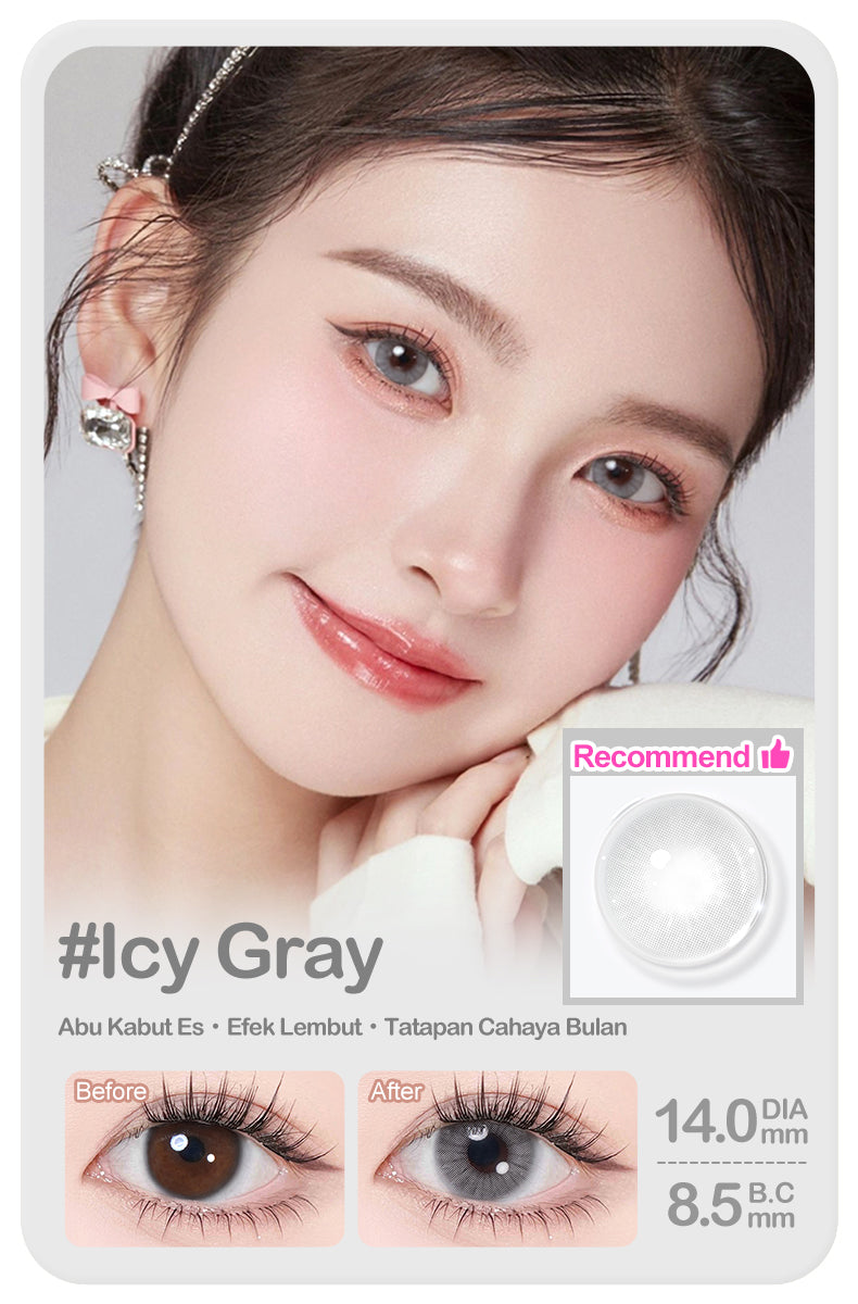 [0.00 s/d -8.00] Magister softlens Minus 14.00MM Queen Ochre Soflen Minus Graphite Amber Soflen Sepasang 6Bulan