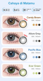 [0.00 s/d -6.00] Magister Softlens Minus 14.5 mm soflen dubai minus warna Big Eyes softlens Hitam