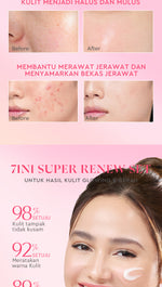 [Cocok Untuk Pemula] Glad2Glow Cerah Glowing Bundle all in 1 7in1-Brightening Moisturizer+Serum+Cleanser+toner+Peeling solution+Retinol 10%Niacinamide skincare paket pembersih perawatan kulit mencerahkan warna kulit pelembab wajah g2glow official store