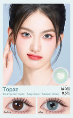 [0.00~-6.00]Magister Softlens 14~14.2mm Minus lensa mata softlens no ring natural 6Bulan Sepasang soflen