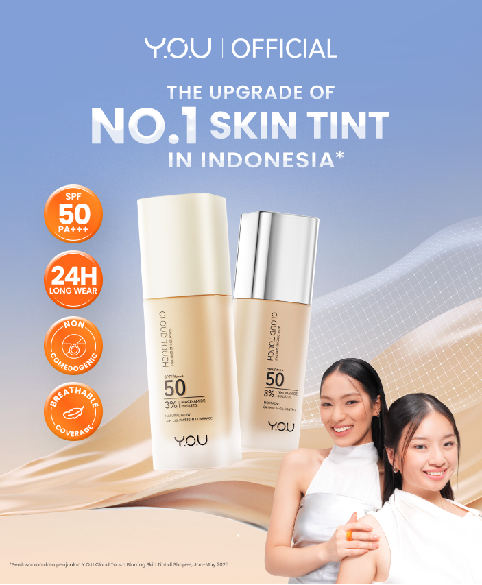 [NEW & UPGRADE] YOU Cloud Touch 3% Niacinamide Brightening Skin Tint For ALL Skin Sensitive Skin Perfect Coverage Liquid Foundation Serum Tint 24h Matte Oil Control SPF 50 No Oxidation