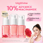 Glad2Glow Serum Series Peeling Serum Exfoliating Serum Bright Serum Glad2Glow Serum Mencerahkan Wajah Serum Pemutih Wajah Serum Retinol Serum Dark Spot Serum Acne Spot Serum Jerawat Glowing Serum Whitening Serum Brightening Serum Glow G2G Serum Niacinamid