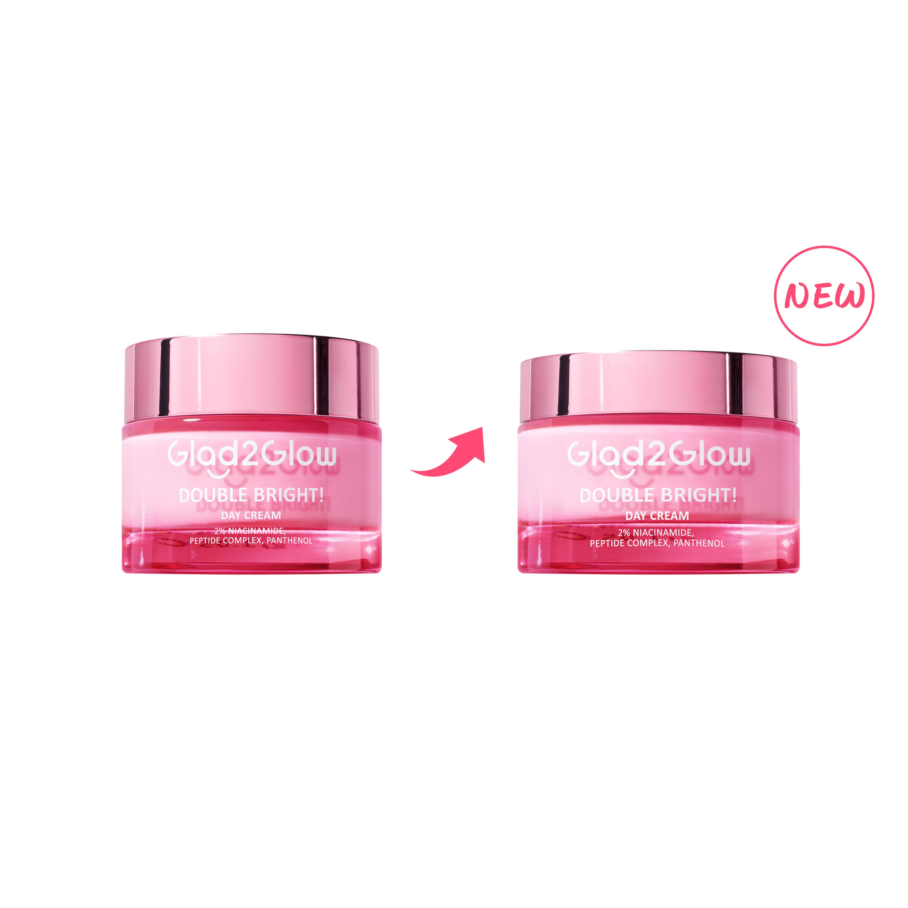 Glad2Glow Double Bright Day Cream tone up cerah Niacinamide Moisturizer brightening wajah cream pemutih wajah day cream Night Cream whitening cream skincare glowing BB cream Mencerahkan warna kulit halus g2glow official store