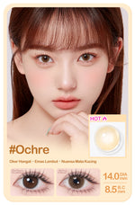 [0.00 s/d -8.00] Magister softlens Minus 14.00MM Queen Ochre Soflen Minus Graphite Amber Soflen Sepasang 6Bulan