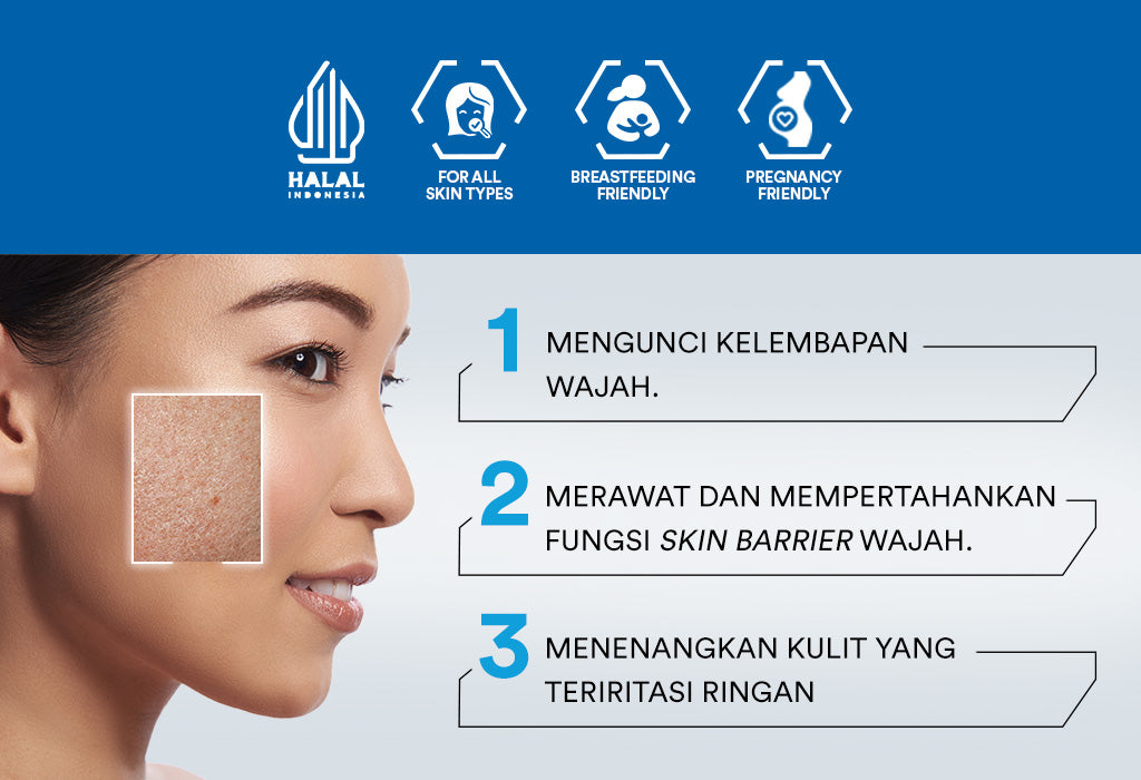 Whitelab Cera-Mug Moisturizer Gel untuk Skin Barrier - Pelembap Kulit Wajah Kering Siang Malam Cera-mug dengan Hyaluronic, Ceramide