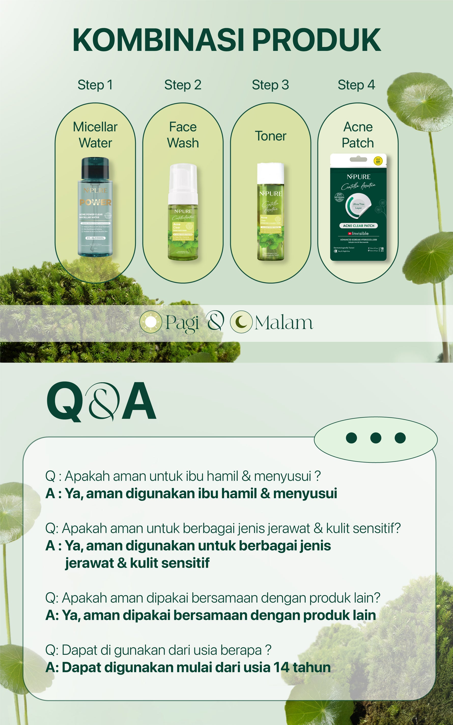 NPURE Acne Clear Patch isi 18Pcs / Ultra thin layer / Patch Jerawat / Acne Skin / Untuk kulit Berjerawat