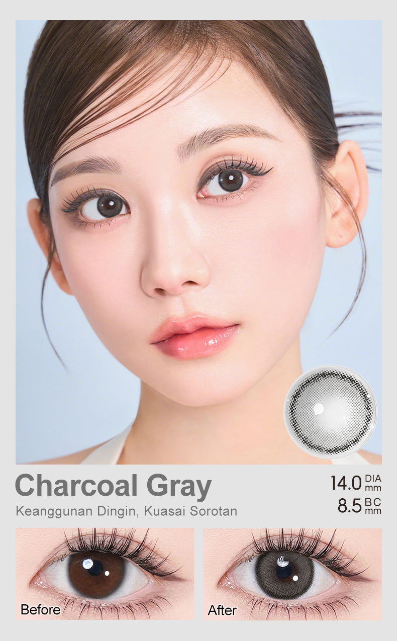 [0.00 s/d -6.00] Magister Softlens Minus Rose softlens 14 mm Lensa kontak berwarna Nude Brown