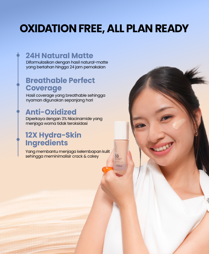 [NEW] YOU Cloud Touch 3% Niacinamide Acne Defense Skin Tint For Oily Acne Prone Skin Perfect Coverage Liquid Foundation Serum Tint 24h Matte Oil Control SPF 50 No Oxidiant