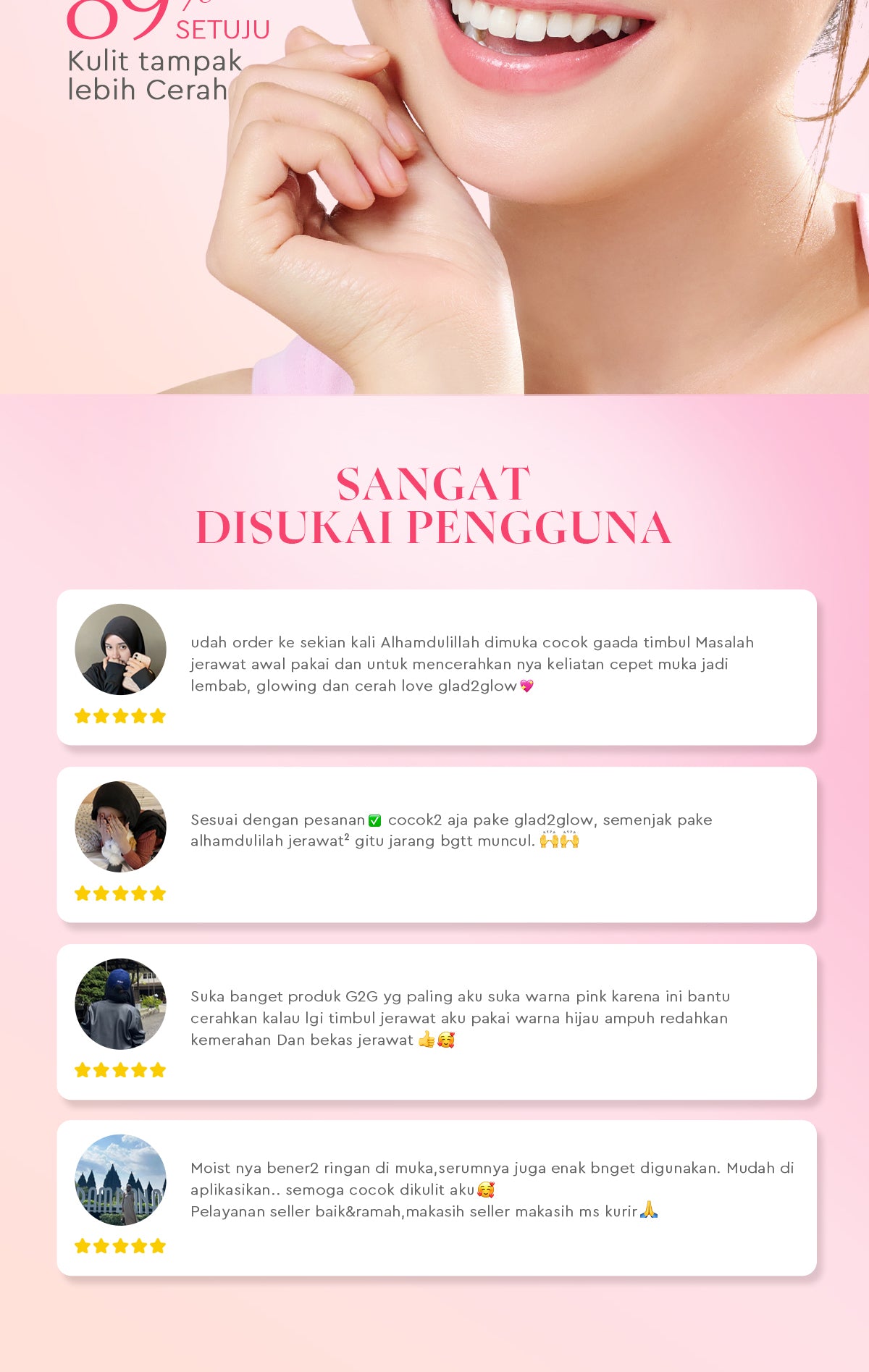 [Cocok Untuk Pemula] Glad2Glow Cerah Glowing Bundle all in 1 7in1-Brightening Moisturizer+Serum+Cleanser+toner+Peeling solution+Retinol 10%Niacinamide skincare paket pembersih perawatan kulit mencerahkan warna kulit pelembab wajah g2glow official store