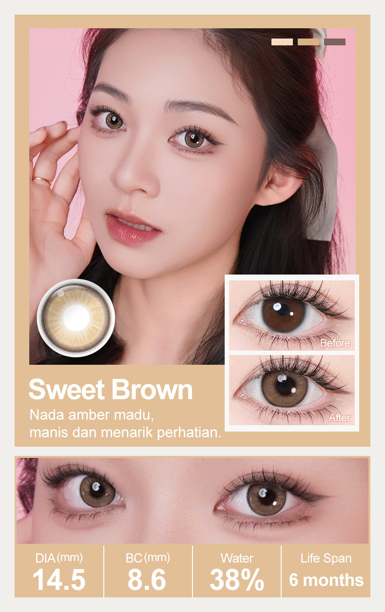 [Mata Besar Yang Polos]Magister Softlens 14.50MM Minus (0.00 s/d -6.00) Sepasang Softlens free Air softlens Stick Kit dan Lens cleaner