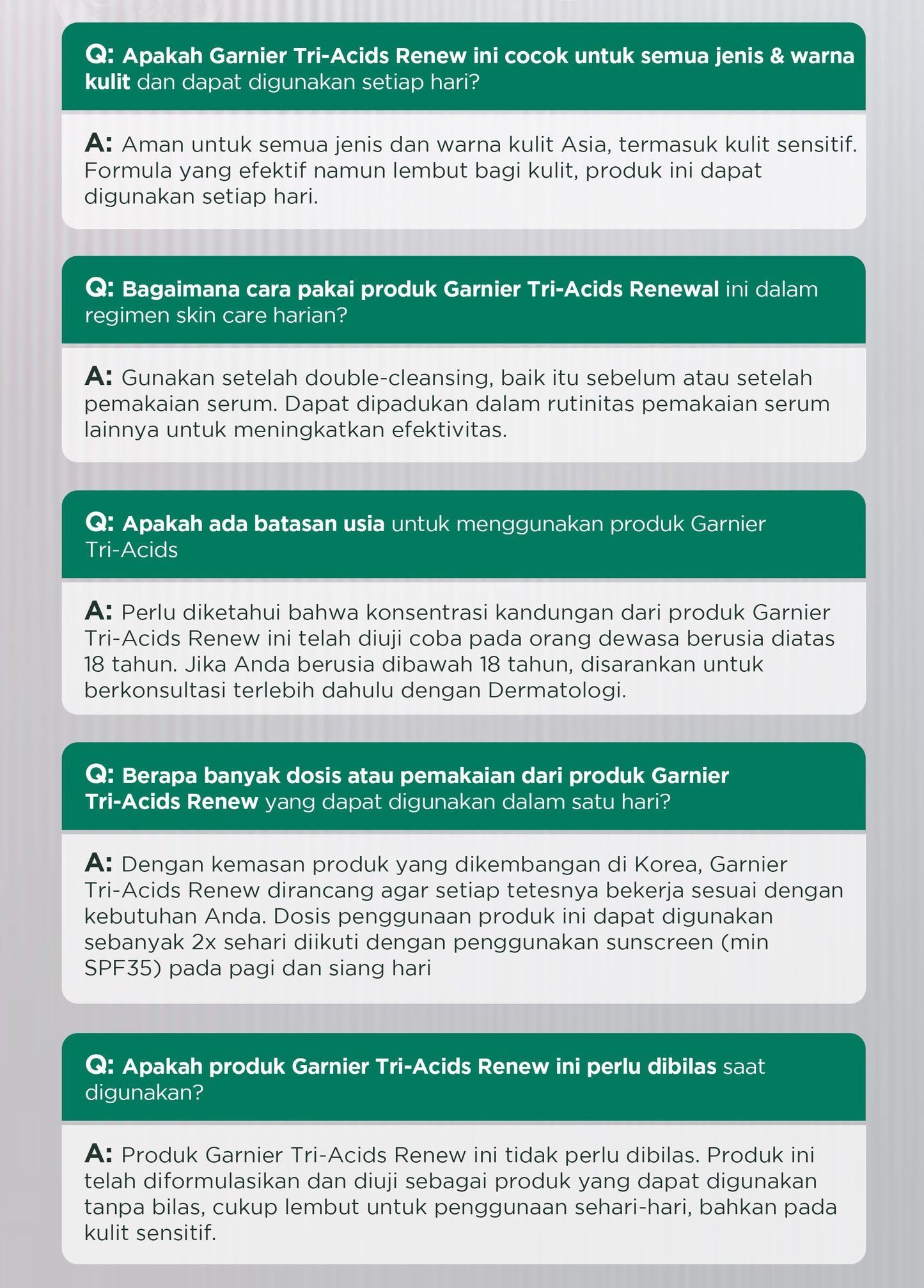 GARNIER Paket Skincare Peeling 1 Set Lengkap Serum Exfoliating Eksfoliasi Wajah Daily Set | tone up mencerahkan moisturizer pelembab