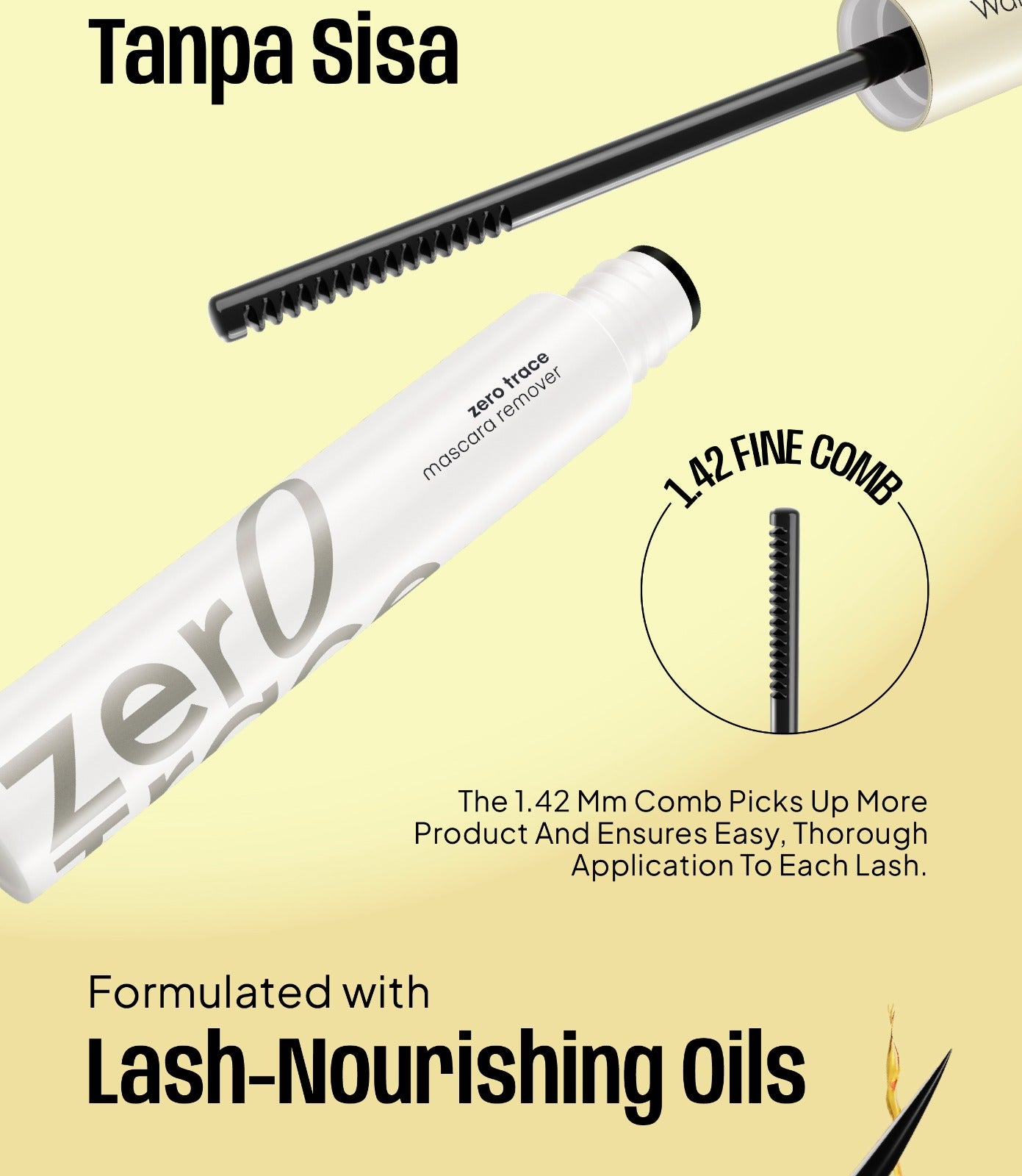 [MASCARA REMOVER BERSIH TANPA SISA] NEW! WARDAH Zero Trace Mascara Remover - Effortless Lash-Cleansing Lash-Nourishing Oils Gentle Formula Remover Mascara - Make Up Remover - Maskara - Pembersih Bulu Mata Tanpa Rontok - Pembersih Makeup Wajah - Eye Makeup