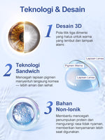 [0.00 s/d -6.00] Magister Softlens Minus Rose softlens 14 mm Lensa kontak berwarna Nude Brown