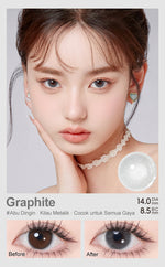 [0.00~-6.00]Magister Softlens 14~14.2mm Minus lensa mata softlens no ring natural 6Bulan Sepasang soflen