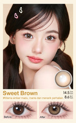 [0.00 s/d -6.00]Magister Softlens Minus14.5mm Lensa Kontak Warm Softlens For Big eyes 1Pasang 6bulan