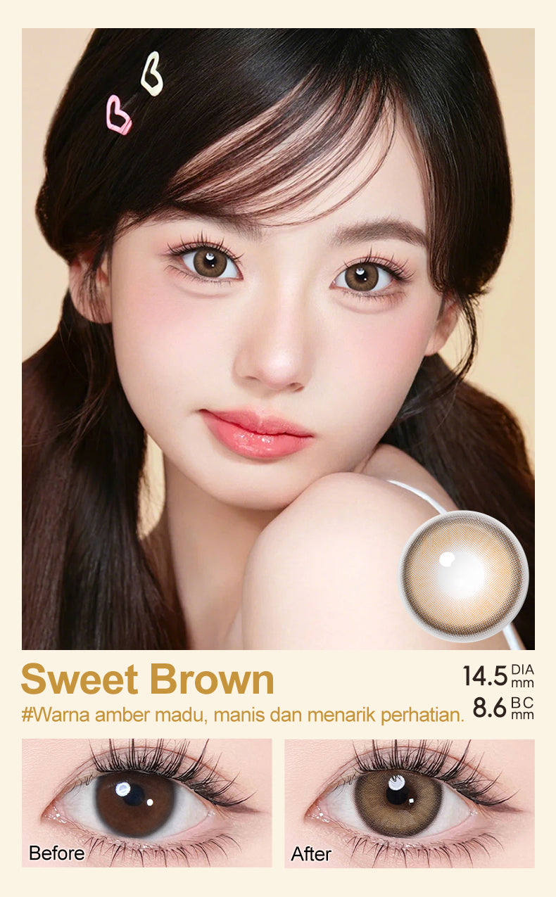 [0.00 s/d -6.00]Magister Softlens Minus14.5mm Lensa Kontak Warm Softlens For Big eyes 1Pasang 6bulan