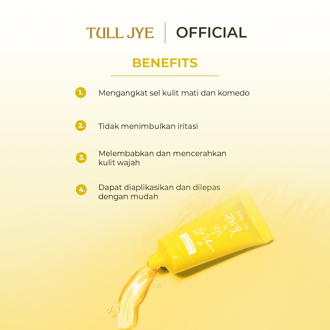 Tull Jye Peel Off Mask (Yellow=Brightening) (28,35Gr)