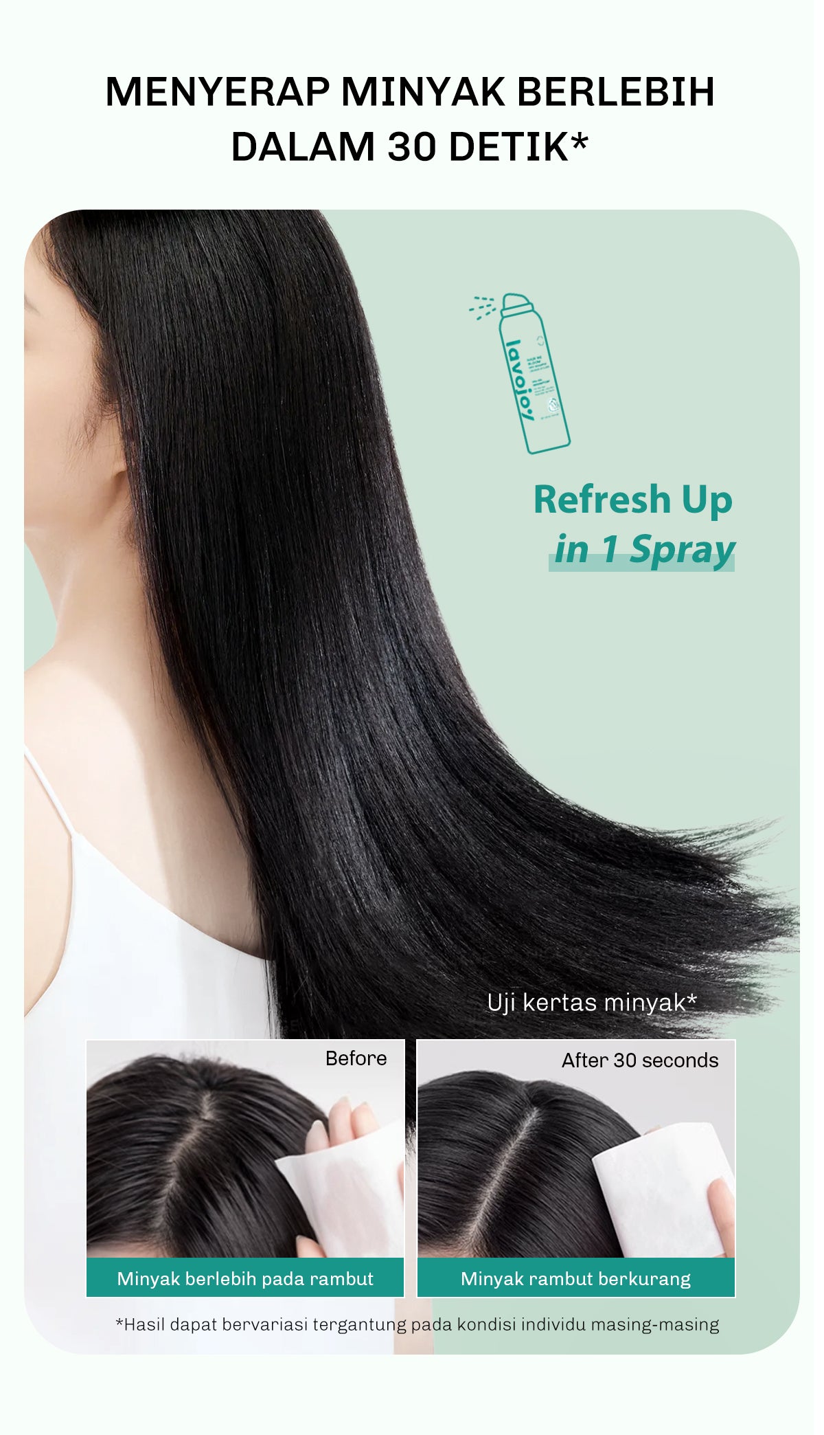 Lavojoy Hair We Bloom Dry Shampoo Season of Flower - Dry Shampoo Atasi Kulit Kepala Berminyak, Scalp Friendly, Tanpa Residu Putih, Dengan Kandungan Zinc PCA Dan Tea Tree Oil