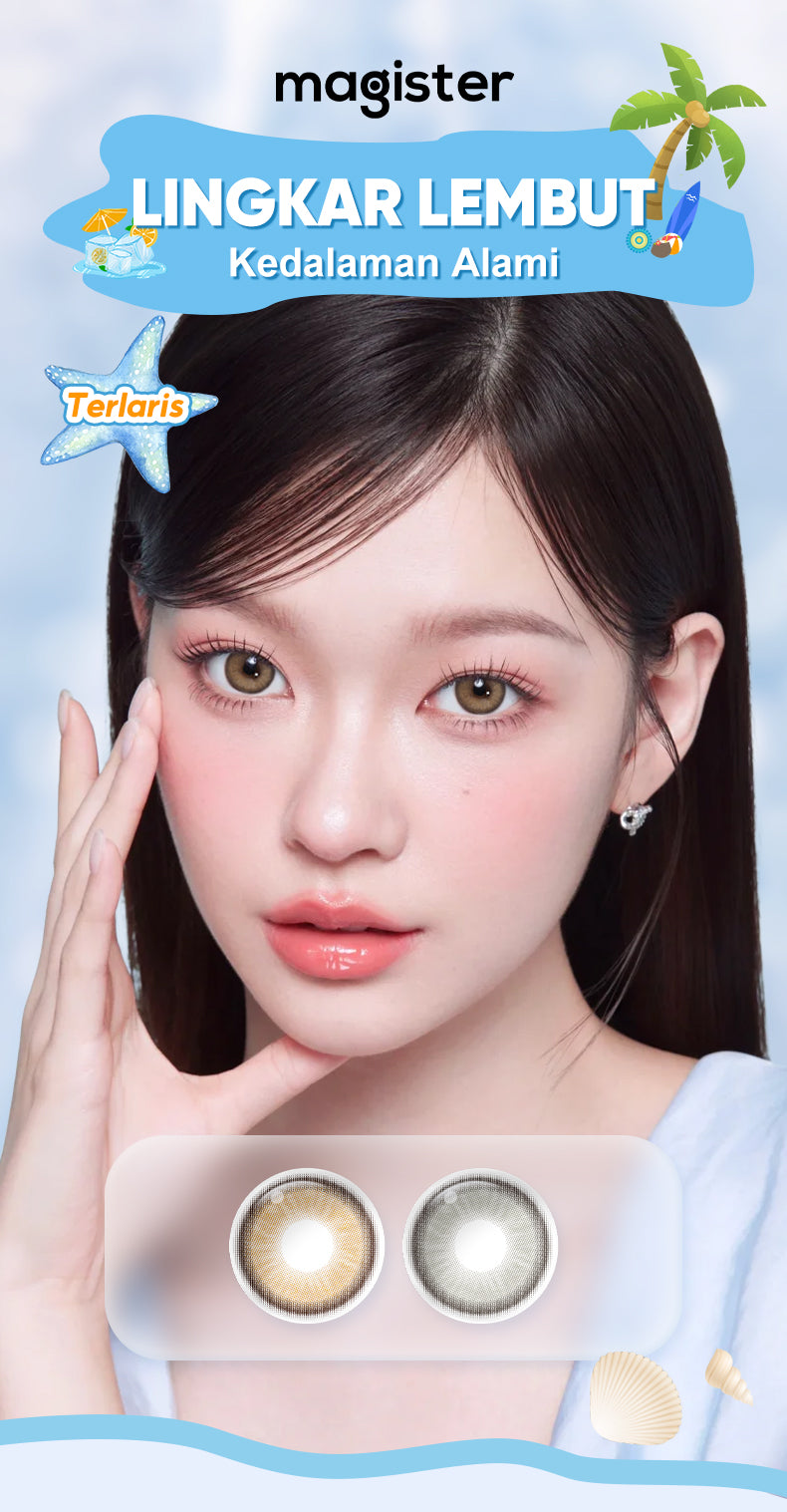 [0.00 s/d -6.00]Magister Softlens Minus14.5mm Lensa Kontak Warm Softlens For Big eyes 1Pasang 6bulan