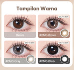 [0.00~-6.00]Magister Softlens Minus OMG Sepasang Lensa Kontak Warna Diameter 14.00mm 6bulan