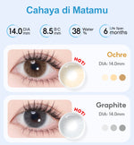 [0.00~-6.00]Magister Softlens 14~14.2mm Minus lensa mata softlens no ring natural 6Bulan Sepasang soflen