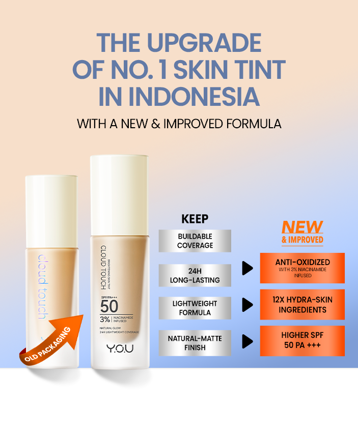 [NEW & UPGRADE] YOU Cloud Touch 3% Niacinamide Brightening Skin Tint For ALL Skin Sensitive Skin Perfect Coverage Liquid Foundation Serum Tint 24h Matte Oil Control SPF 50 No Oxidation