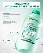 BARU Garnier Micellar Water Peeling Exfoliating 1% AHA + PHA - 400ml Skincare Pembersih Wajah & Make up untuk mengangkat sel kulit mati