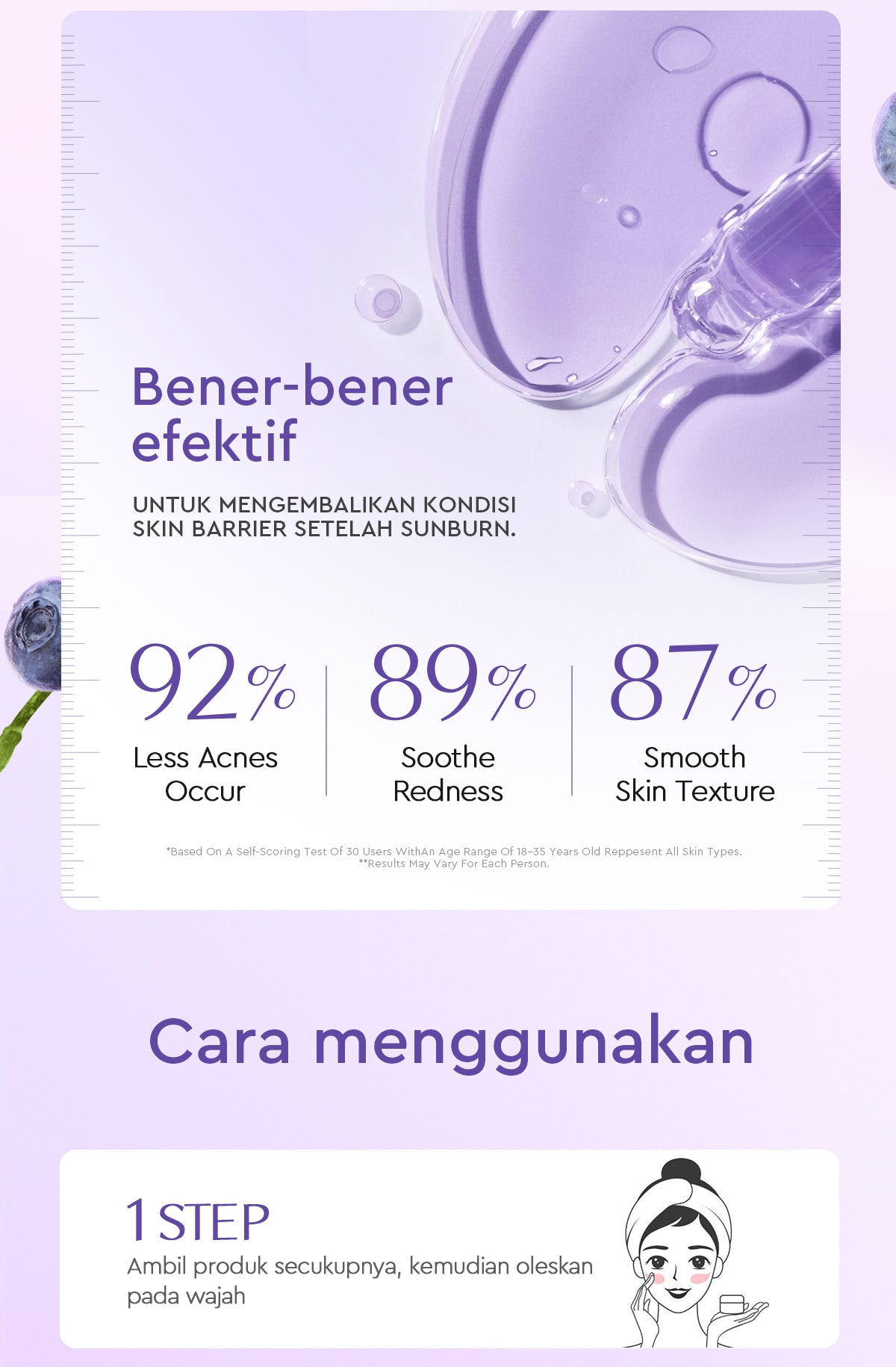 [Big Size]Glad2Glow Blueberry Moisturizer 100g 5% Ceramide Menjaga Skin Barrier Perawatan Wajah Mencerahkan wajah Menjaga kelembapan kulit Penyerapan cepat Pelembab wajah Esensi wajah Produk perawatan kulit Perawatan wajah g2glow official store