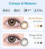 [0.00 s/d -6.00]Magister Softlens Minus14.5mm Lensa Kontak Warm Softlens For Big eyes 1Pasang 6bulan