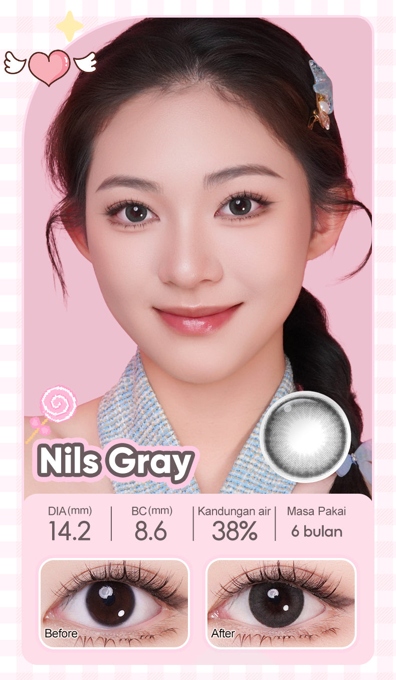 [0.00 s/d -6.00] Magister Softlens Minus NILS Seris 14.2mm Soflen 6Bulan Nils Brown
