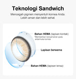 Magister Softlens Minus(0.00~-6.00) Glowy Series 14.5mm abu-abu coklat Gaya eksklusif soflen