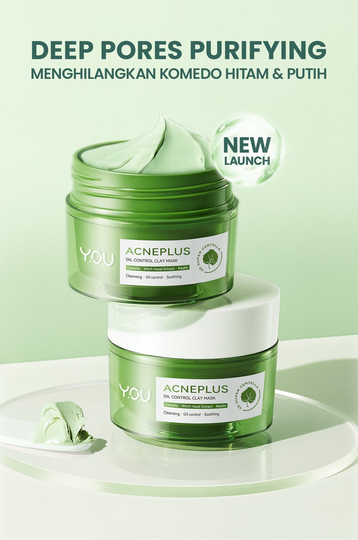 YOU AcnePlus Oil Control Clay Mask Masker Jerawat Masker Komedo Kulit Berminyak Bebas Jerawat