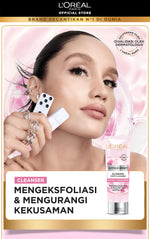 L'Oreal Paris Glycolic Bright Daily Cleanser Foam - 50/100ml Skin Facial Wash Loreal Glyco Acid AHA Exfoliating Anti Dark Spot Wajah Peeling Muka