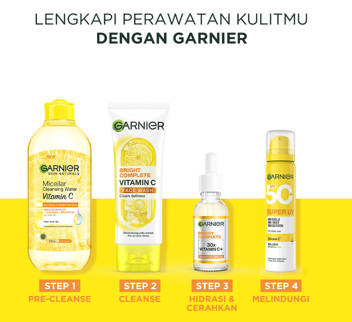 GARNIER Super UV Invisible Air-Mist Sunscreen SPF50+ PA++++ 75 ml | Sunscreen Spray UV Mist Sun Shield Tabir Surya