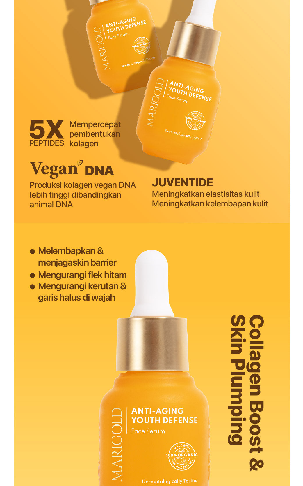 NPURE Marigold anti-Aging Youth Defense Face Serum / Anti Aging Serum / Serum Wajah Anti Aging Flek Hitam