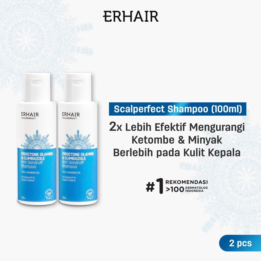 ERHAIR Twin Flame Scalperfect Anti Dandruff Shampoo 100ml - Sampo Anti Ketombe & Seboroik