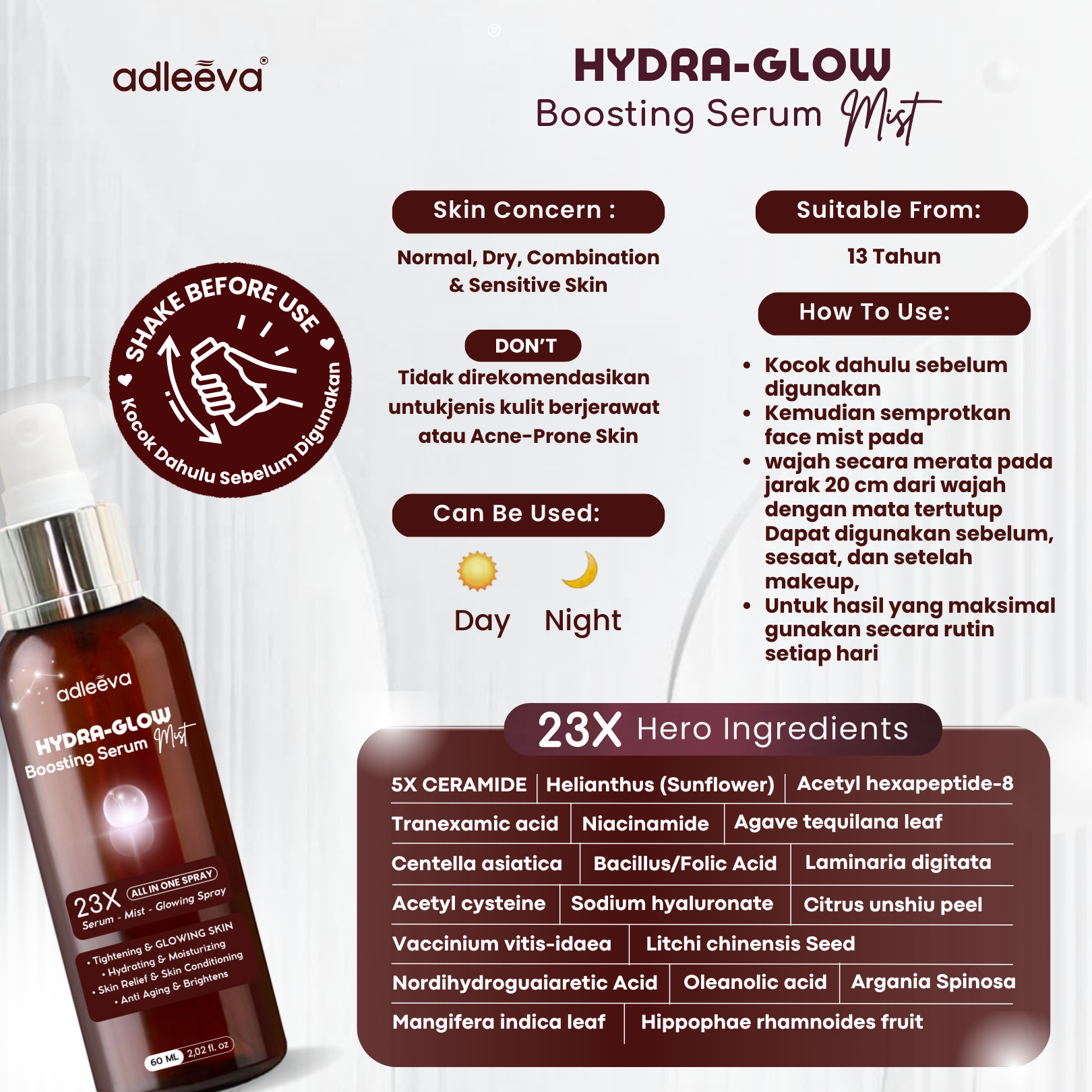 ADLEEVA - Hydra-Glow Boosting Serum Mist